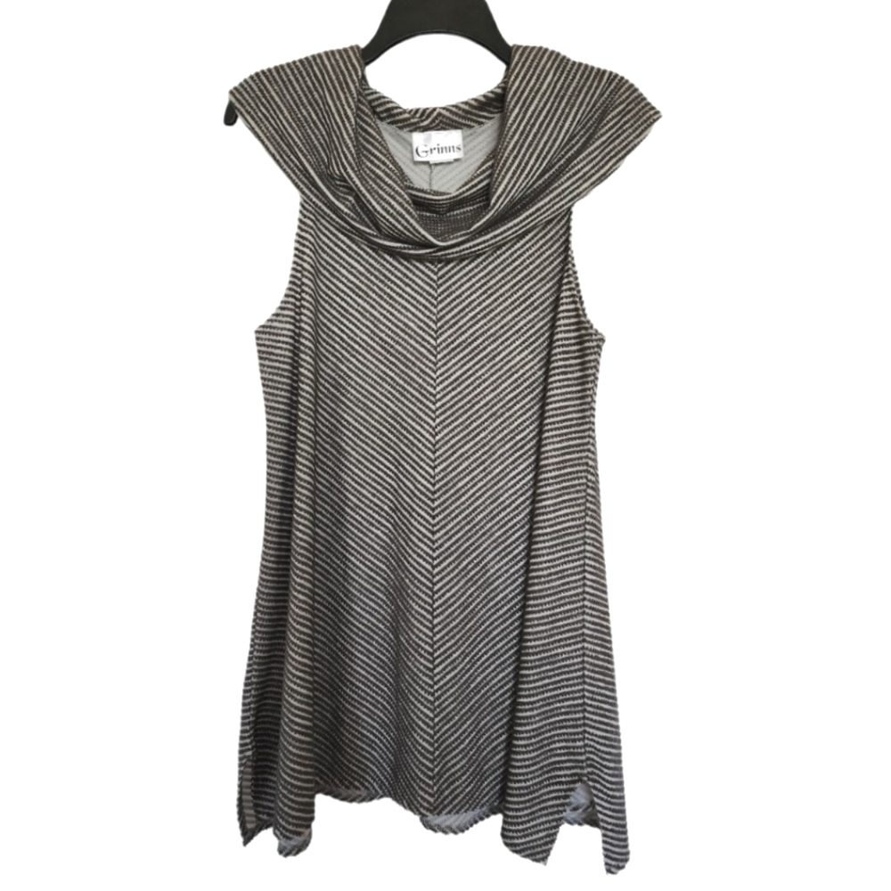 Grinns Handcrafted Sleeveless Off the Shoulder Cowl Neck Sweater Size S